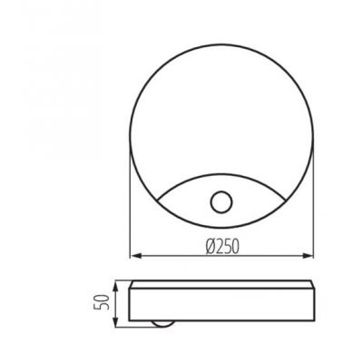 Oprawa LED z czujnikiem ruchu SANSO LED 15W-NW-SE 1250lm 4000K barwa neutralna Biały 26520 KANLUX (26520)